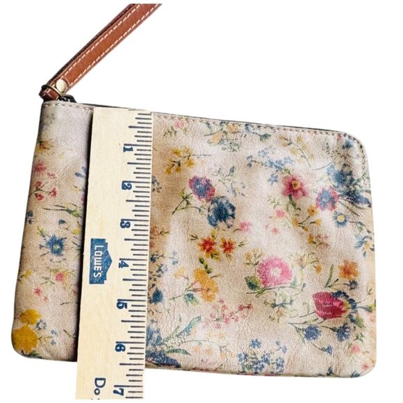 Patricia Nash Cassini Italian Leather Prairie Rose Floral Wristlet Bag - Picture 8 of 8